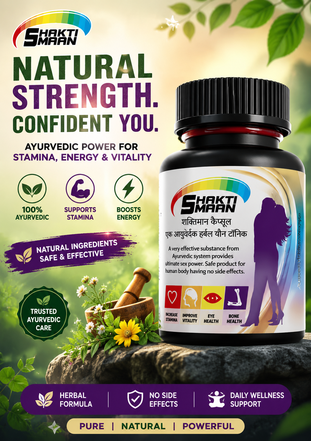 Natural Herbal Vitality Capsules / Herbal Strength & Performance Support